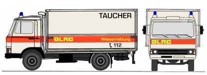 Loewe 4053 - H0 - Magirus-Deutz Zeta 90M5 - GW-Öl DLRG Tauchen